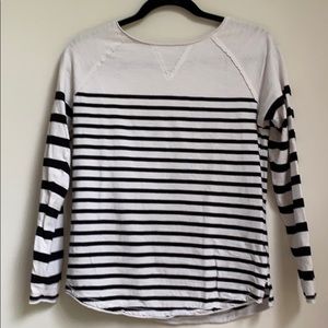 Dalia Black and White striped long sleeve shirt